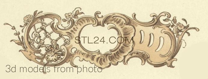 Панели резные (CARVED PANEL_0874 -  | 3D model 3DSMAX / OBJ / STL) 3D модель для ЧПУ станка